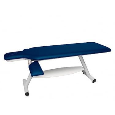 Imagem de Maca Fixa com Orifício e Regulagem para Braços - Arktus - Azul Escuro