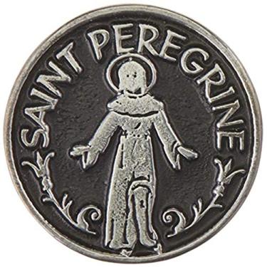 Imagem de Cathedral Art (Abbey & CA Gift Saint Peregrine Pocket Token, Prata, Preto, 0,5 cm x 2,5 cm
