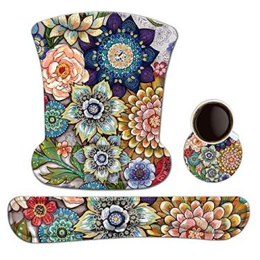 Imagem de Suporte de mouse pad de descanso de pulso para teclado, mouse pads ergonômicos de gel ToLuLu para computador, laptop, PC, confortável, durável, teclado, descansos de pulso para facilitar a digitação,