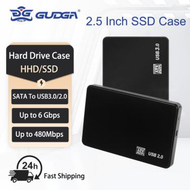 Imagem de GUDGA-USB 2.0/USB3.0 HDD Caso Disco Rígido Externo  2.5 Polegada Gabinete SATA  SSD  Transmissão de