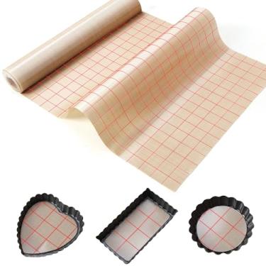 Imagem de Rolo de silicone para assar 40,6 cm x 1,5 m, corte livre, tapete de pastelaria antiderrapante, forro de fritadeira reutilizável antiaderente, forros de forno, tapete de balcão, tapete de liofilização,