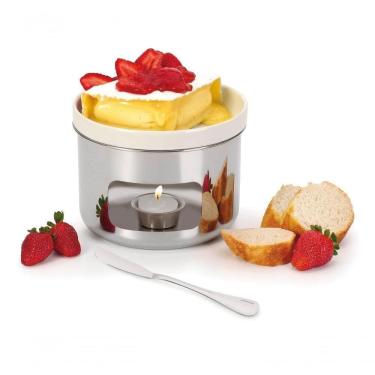 Imagem de Aparelho De Fondue Queijo Brie 4 Peças Espatula Rechaud Base Inox Serviço Kit Conjunto
