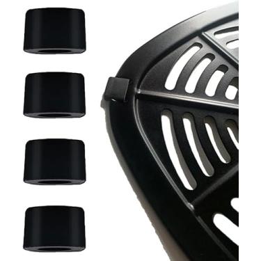 Imagem de CyHiThai Air Fryer Abas de borracha para fritadeiras de ar Dash 6QT 2,6QT, Fritadeira a ar atualizada, peças de amortecedores de borracha de silicone, peças laterais para 2QT 3,7QT 5QT PowerXL Gowise