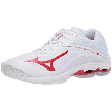 Imagem de Mizuno Tênis de vôlei feminino Wave Lightning Z6, Branco e vermelho, 40