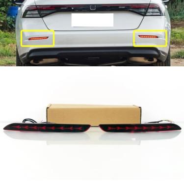 Imagem de KITOCARTOP Luzes refletoras de para-choque traseiro de LED adequadas para Honda Accord 2023 2024 com direção de LED/freio/seta, luz de neblina