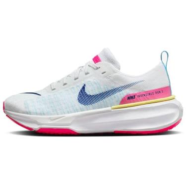 Imagem de Nike Invincible 3 Tênis de corrida feminino Road (DR2660-105, branco/fóton poeira/rosa feroz/azul real profundo) tamanho 34, branco fotônico pó rosa, azul real escuro, 34, Branco/pó fóton/rosa