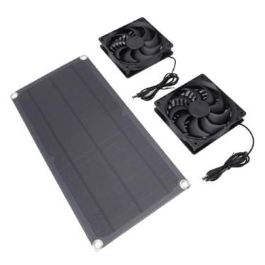 Imagem de Kit de Exaustor de Painel Solar para Carregamento Eficiente, Casa para Animais de Estimação, Uso Silencioso, Instalação Personalizável