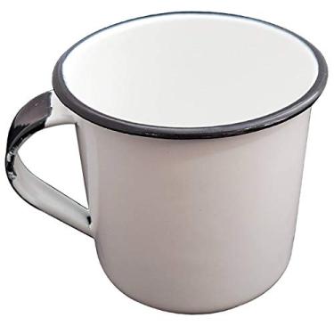 Imagem de Caneca Esmaltada Xícara de Café Chá 400ml Caneca Agata Caneca Branca