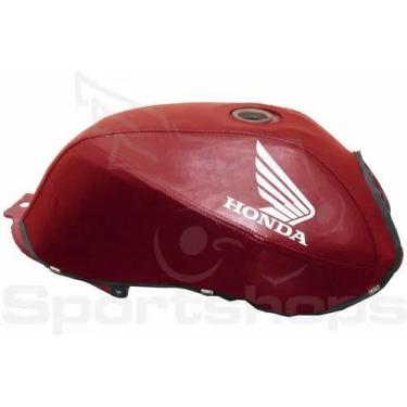 Imagem de Capa De Tanque Para Moto Honda Cg 125 Fan (com Logo) - SPTS, VERMELHO