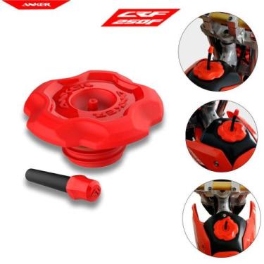 Imagem de Tampa Do Tanque com valvula respiro Honda Crf 250f Anker - Vermelha
