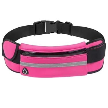 Imagem de Pochete Corrida Bolsa Celular Treino Exercícios Impermeável Slim (ROSA)
