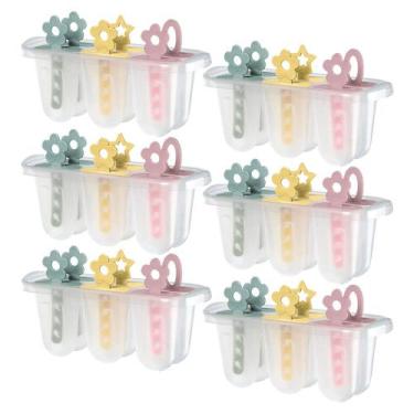 Imagem de 6 Forminhas 6 Picolé Forma Molde Palito Sorvete Gelo Sanremo