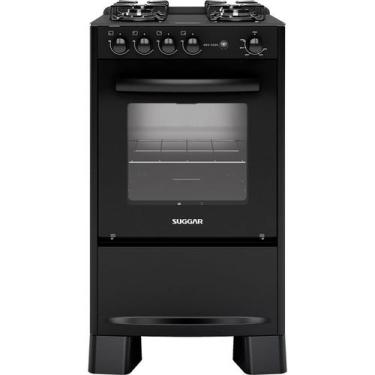 Imagem de Fogão Cook Mesa de Vidro 4 Queimadores Neo Suggar Bivolt Preto, Bivolt