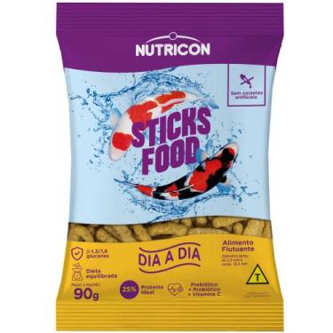 Imagem de Alimento P/ Peixe Nutricon Carpa Sticks Food Dia a Dia 90gr