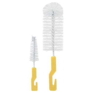 Imagem de Kit Escova Para Lavar Mamadeira Com 2 Itens Lava Mamadeira E Bico Para