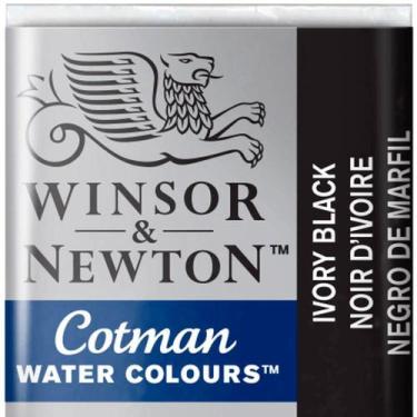 Imagem de Aquarela Winsor & Newton Cotman Pastilha 331 Ivory Black - WINSOR NEWT