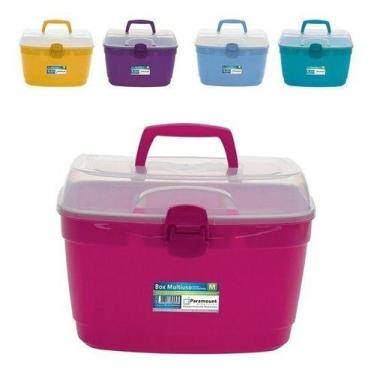 Imagem de kit 2 Maleta Box Multiuso Com Divisória M 27cm X 19cm X 19 - paramount