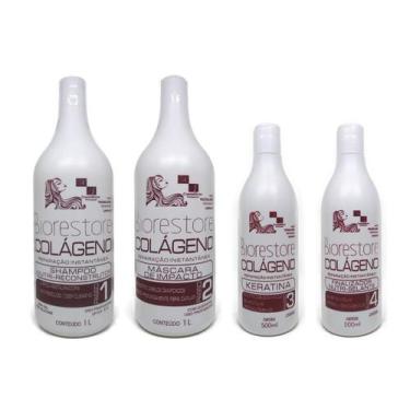 Imagem de Kit Cauterização Profissional Reconstrução Queratina Máscara Colágeno 