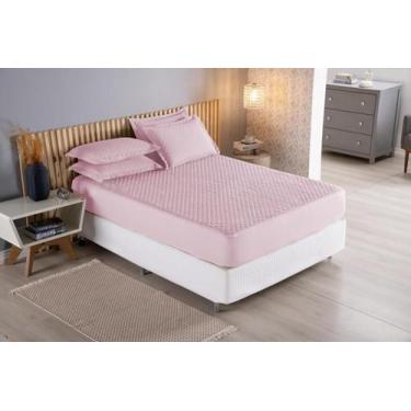 Imagem de Protetor de  Colchão Casa Padrão Impermeável  matelado Rosa - Seu Lar 