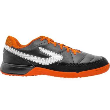 Imagem de Chuteira futsal topper titanium x, Preto, Laranja, 42