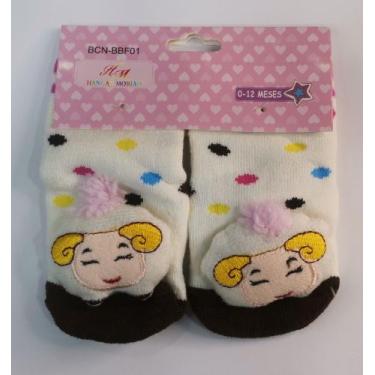 Imagem de Meia menina infantil com Bichinho variados cores antiderrapante - sem,
