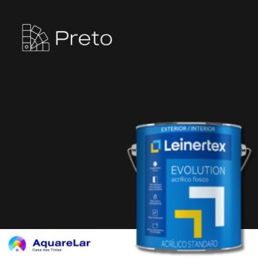 Imagem de EVolution Acrílico Leinertex Fosco 3,6L, PRETO, 3,6L