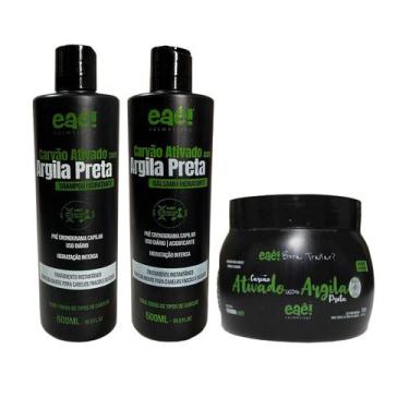 Imagem de kit nutrição carvão ativado e argila eae cosméticos original