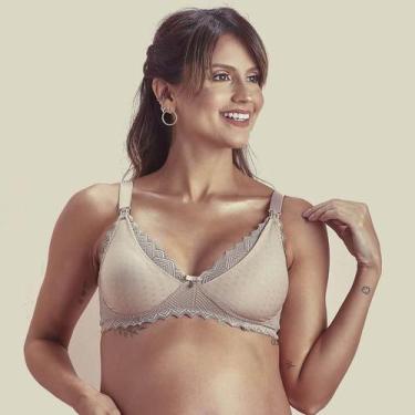 Imagem de Sutiã Amamentação Vi Lingerie 310706 Com Renda, Preto, 42