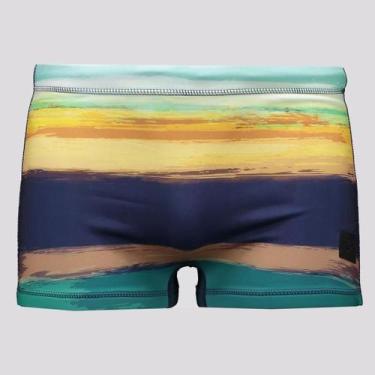 Imagem de Sunga Boxer Speedo Beach Stripes, EGG, Verde, Masculino