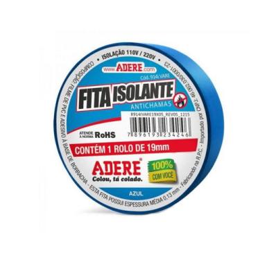 Imagem de Fita Isolante Adere Colorida 19Mmx05M Azul c/6pcs