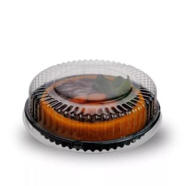Imagem de Embalagem Redonda D32RB para Bolos e Tortas Tampa Baixa Base Preta. Ca