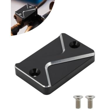 Imagem de BAOUFF Tampa do reservatório de fluido de freio dianteiro para Hawk 250, protetor de bomba de cilindro de motocicleta CNC para Hawk250/Hawk 250cc - Preto