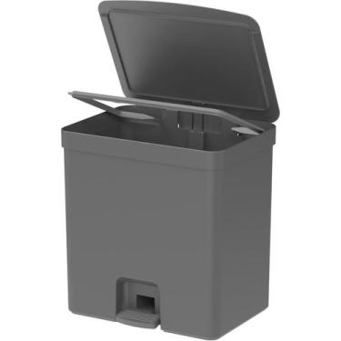 Imagem de Lixeira Pedal 20l Trium Com Aro Para Saco Cozinha Escritorio - OU, Chu