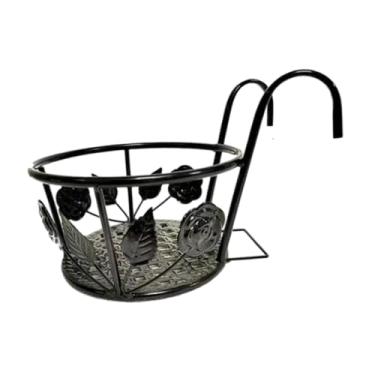 Imagem de ＡＷＨＡＯ Estrutura de Plantas em Vasos com Suporte e Cesta de Ferro, Style B, Tamanho real