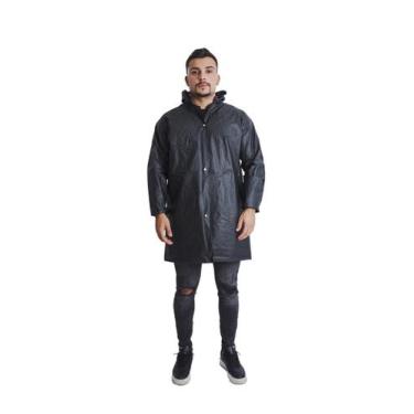 Imagem de Capa Chuva Proteção Impermeável PVC Forrado Capuz Segurança Maicol - M