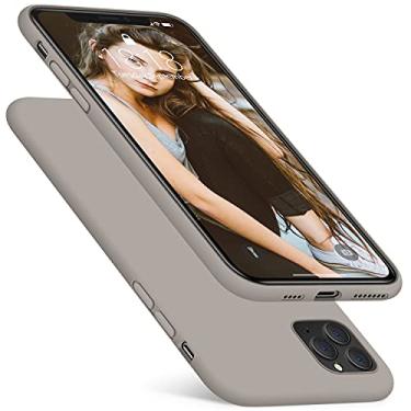 Imagem de DTTO Capa compatível com iPhone 11 Pro Max, [série Romance] capa de silicone [câmera e proteção de tela] com almofada de grade colmeia para iPhone 11 Pro Max 2019 6,5 polegadas, pedra
