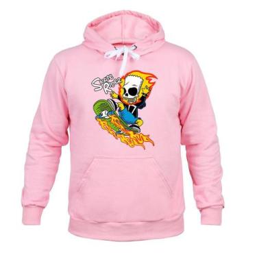 Imagem de Moletom Blusa De Frio Flanelado Skate Rid - Surprass, Rosa, G