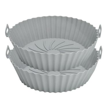 Imagem de Kit 2 Protetor Silicone Fritadeira Redonda 20cm - Livon