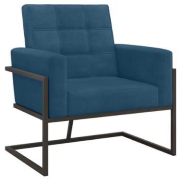 Imagem de Poltrona Base de ferro para Manicure Sala de Estar Decorativa Cadeira 