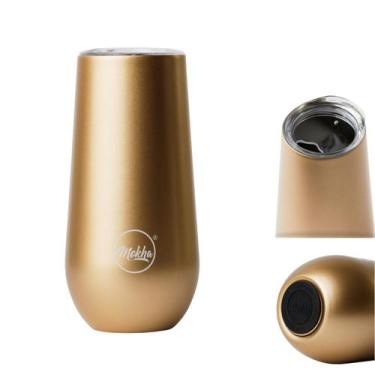 Imagem de Copo Térmico Taça Espumante Champagne Inox 150ml Ouro Gold - Mokha