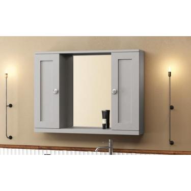 Imagem de Espelheira Para Banheiro Provençal 80 Cinza Mat - Astral Design, Cinza