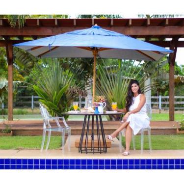 Imagem de Ombrelone Central 3x3 Metros Quadrados - OMBRELONE SOL DO BRASIL, Azul