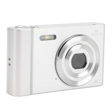 Imagem de Câmera Digital Portátil, Câmera Compacta HD 1080P Tela IPS de 2,4 Polegadas Zoom Digital 16X para Fotografia de Adolescentes (Prata)