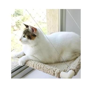 Imagem de Cama de Janela Para Gato Rede Cama Suspensa Soft Cinza tecido confortável e fofo