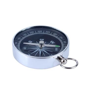 Imagem de Bússola de Bolso Portátil, Moldura Giratória de 360 ​​graus, Mini Bússola Leve de Tamanho Pequeno Com Concha de Alumínio, ótima para Camping, Caminhadas e Sobrevivência Em