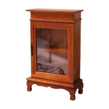 Imagem de Ioensy Pequeno armário de mesa, armário de armazenamento, armário decorativo para casa, quarto, pequeno armário de destaque, organizador para mesa de