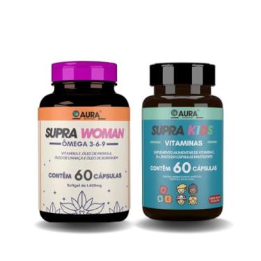 Imagem de Ômega 3,6,9 Supra Woman 60 + Vitamina Infantil Supra Kids 60