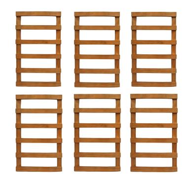 Imagem de Kit 4 Treliças Jardim Vertical Pinus 30x50 cm Stain Mogno