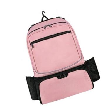 Imagem de Pegciuho Mochila de raquete de tênis para adultos, mochila esportiva com fecho de zíper e compartimento para sapatos, bolsa de pickleball, Rosa