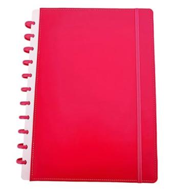 Imagem de Caderno de Disco 10 Matérias Folhas Removíveis Capa Dura Escolar Infinito Sistema Inteligente Coleção Color Clássico - Viva Magenta (GRANDE - Universitário)